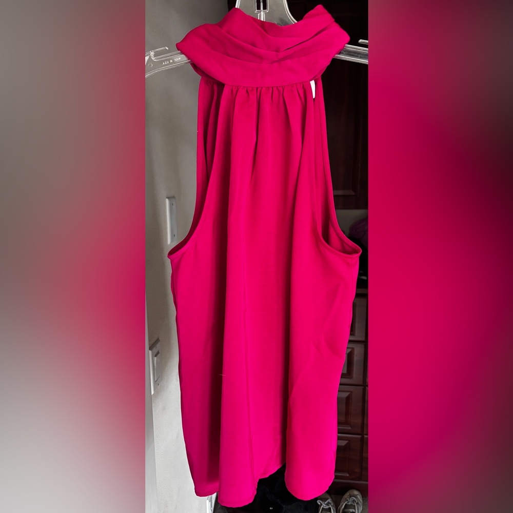 Super Cute Fuchsia Sleeveless Blouse